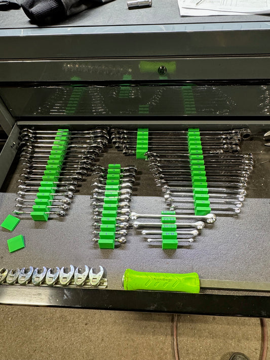 Modular Wrench Organizer Set With Integrated Magnets SAE Sizing 1/4"-1 1/4"